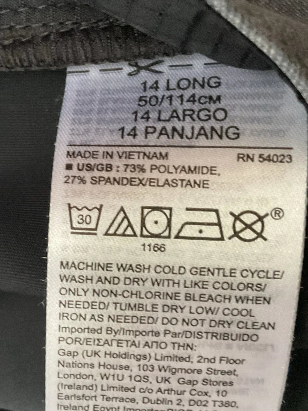 BR Standard straight leg pants, 14 L